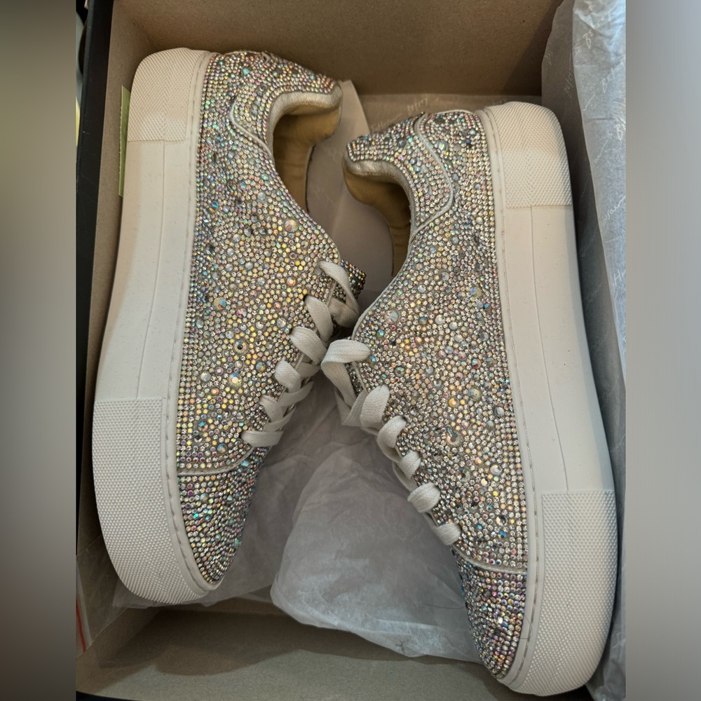 Betsey Johnson rhinestone sneakers